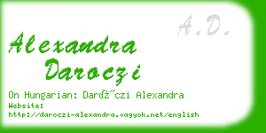 alexandra daroczi business card